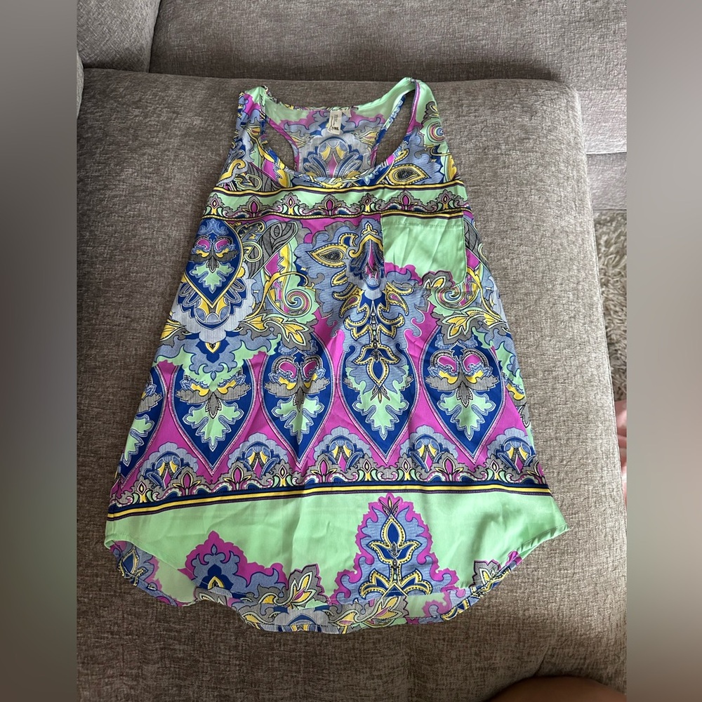 Pink Owl Multicolor Tank Top